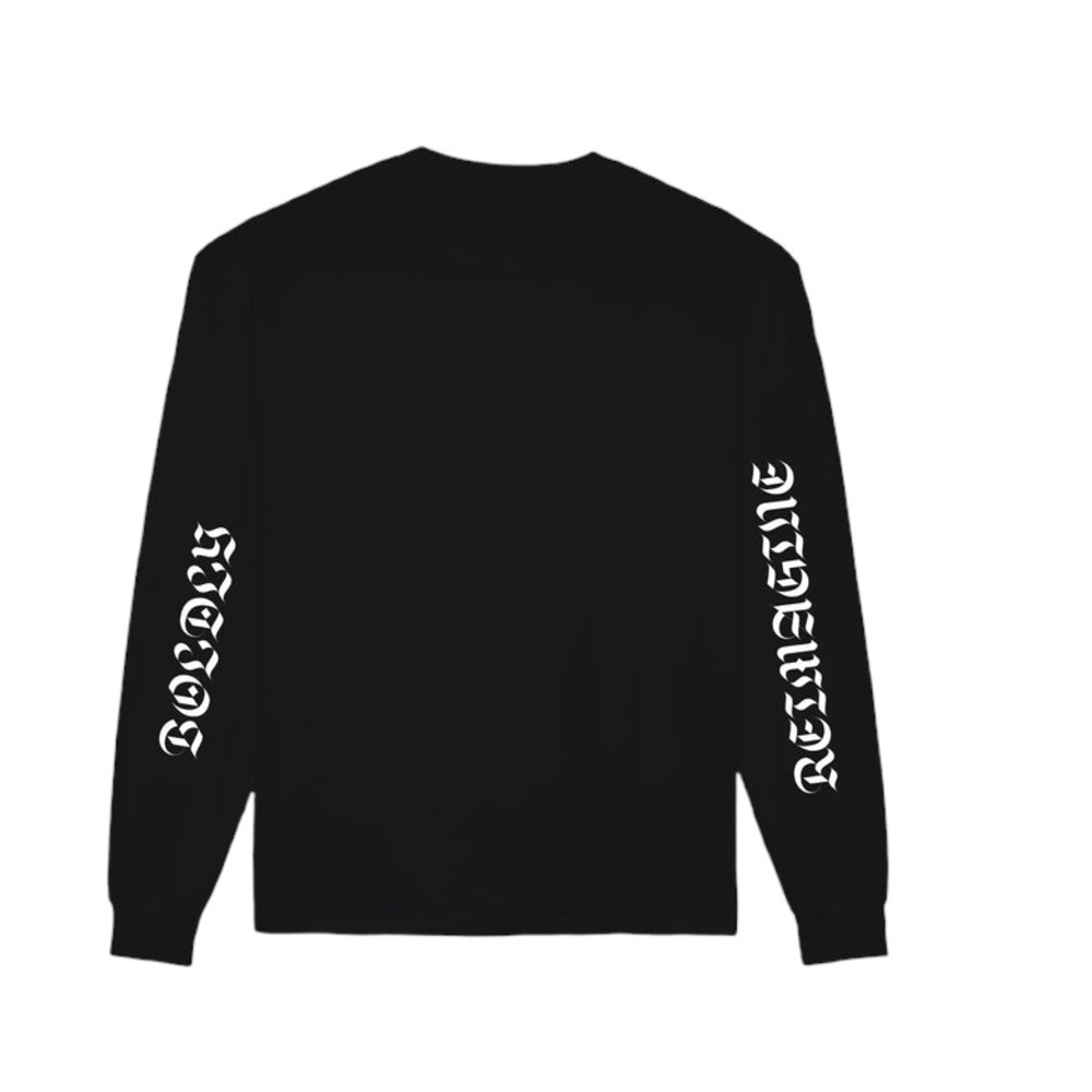 Re-Inc Boldly Long Sleeve Black and White Unisex Medium T-ShirtStreetwear Skate